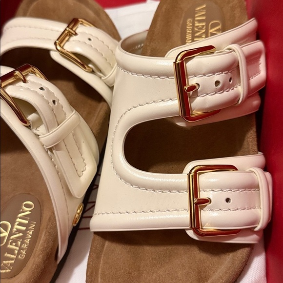 Valentino Garavani 30mm Fussfriend White Calf Leather New Sz 37 (7) - Picture 7 of 13